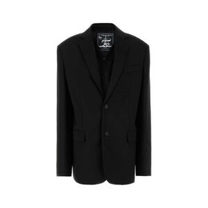 Y Project Women Black Stretch Jersey Oversize Blazer